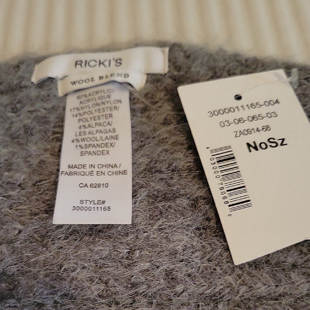Ricki's Soft Gray Knit Scarf